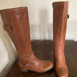 Nine West Vintage America Collection: Size 7M: Brown Leather Riding Boots